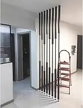 Privacy Screen Ceiling to Floor Partition Column Room Dividers 5/8/10pcs, Walls Room Divider Post Metal Slats/Privacy Post Fence, Office Decor Column(8pcs,265cm/104in/8.69ft)