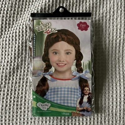 Wizard of Oz Dorothy Wig Halloween Pigtails Children's Kids 4+ One Size