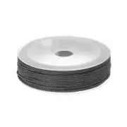 1.5mm Nylon Cord Beading String Chinese Knot Knitting String, Black, 65ft