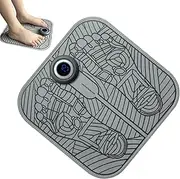 Foot Massager for Circulation - Rechargeable Foot Care Machine | EMS Foot Massage, Feet and Calves Massager, Foot Stimulator Mat with 8 Modes, 19 Intensity Strengths, Intelligent Display for Tired Fee