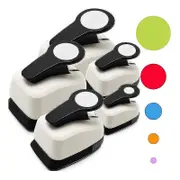 Circle Punch, Circle Hole Punch, Circle Punches For Paper Crafts, Circle Paper Punch, 5pcs In Diffe Ha As Shown