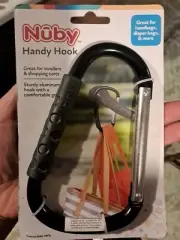 Nuby Handy Hook - Red Aluminum with Charcoal Foam - Shopping Cart & Stroller