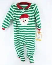 Carter's Just One You Santa 6M One piece Bodysuit Holiday Xmas Infant Green/Red