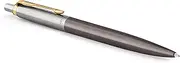 PARKER Jotter XL Ballpoint Pen | Grey Lacquer with Gold Trims | Medium Point | Blue Ink Refill | Gift Box | Perfect Graduation Gifts