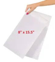50 Pack 8x15.5 Bubble Pouches Out Bags Wrap Cushioning Self Seal Clear Shipping
