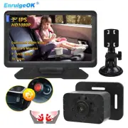 LED Night Vision Backseat Rear Facing Infant Camera & 7'' 1080P Baby Car Monitor