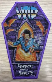 Void HORRORS OF REALITY Licensed Woven Patch Sew On Heavy Thrash Metal