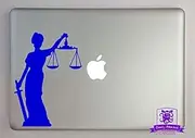 Lady Justice 13" Laptop Decal - Black