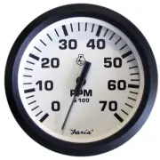 Beede Instruments 32905 Euro Tachometer 7 Gauge All Outboard - White, 4"