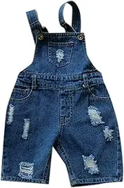 [Generic] Toddler Baby Denim for Grils Suspender Pants Outfits Jean Comfortable Pants Fashion Leisure Style Kids Trousers