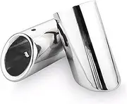 89mm Stainless Steel Car Exhaust Muffler Tip Tip Cover Compatible For Audi A4 B8 Avant A5 Sportback 8T Tailtip Auto Accessories(89mm Silver)