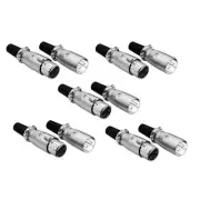 5Pair XLR 3-Pin Female Male Audio Mic Microphone Adapter Cable Connect Plug New