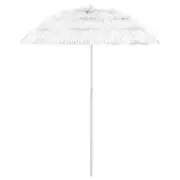 Hawaii Beach Umbrella White 180cm Lightweight Sunshade Outdoor Shelter