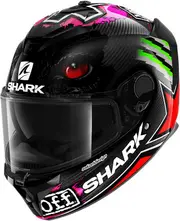 Shark Spartan GT Carbon Redding, full face helmet , color: Black/Red/Neon-Pink/Neon-Green , size: XL