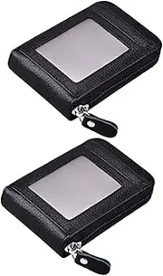 [Totority] 2pcs Compact Card Organizer Pouch for Women Theft Zipper Wallet with Stylish Design for Travel and Everyday Use