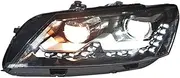 Car Accessories Compatible For VW Passat B7 Headlight 2011-2015 Head Lamp Headlamp Bi Xenon High Low Beam DRL(8000K White Blue,55W)
