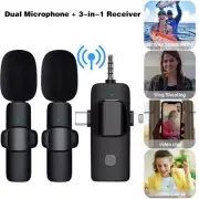 Lavalier Microphone Wireless Audio Video Recording Mini Mic For Android iPhone