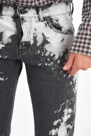 $565 Designer DIESEL BLACK GOLD Men's Runway Tie DYe Printed Distress Jeans 34