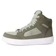 Volcom Evolve Men 11 Olive Gray Suede High-Top EH Comp Toe Workwear Shoes KHD254
