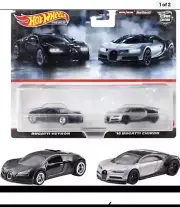 Hot Wheels HKF52 Premium 2-Pack Bugatti Veyron / '16 Bugatti Chiron car