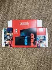 Nintendo Switch V2 Neon Blue And Red Box Only Unfolded