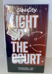 Glowcity Glow in the Dark Basketball Teen Boy Glowing Red Basket Ball..(SEALED)
