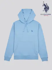 U.S. Polo Assn. Dark Blue Mens Double Horsemen Loopback Hoodie (F92870) | $150