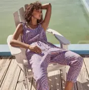 MISTER ZIMI Lila Tie Shoulder Jumpsuit Size 10 Pink And Blue BRAND NEW. RRP $189