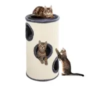 Sir John's Gifts 70 cm Pet Cat Tree Scratching Post Tower House-Grey and White