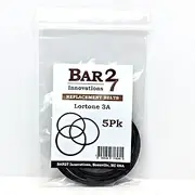 Bar27 Innovations Replacement Belts 5 Pack LORTONE Model 3A and KomeStone K1 & K3 Rock Tumbler Drive Belt