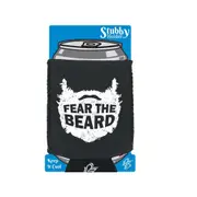 Animal Fear The Beard - Funny Novelty Stubby Holder With Base