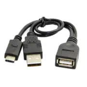 USB 3.1 USB-C Type-C to USB 2.0 Female OTG Data Cable with Power for Cell Phone