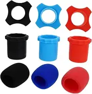 UPKOCH 9pcs Assorted Color Microphone Protector Kit Lightweight Ktv Mic Covers Sponge Accessories for Standard Microphones Reduces Wind Noise Protects and Bumps