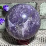 555g Natural Purple mica Quartz Crystal sphere ball Healing Madagascar A14