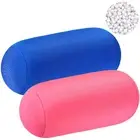 2 Pcs Microbead Roll Pillow 11.8 x 6.3 Inch Soft Pillow Bolster Cylindrical P...