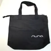 Nuna Black Canvas Zip Up Day / Book / Diaper Bag Stroller Accessory