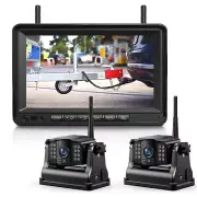 2 Magnetic Wireless Backup Camera 7” IPS Monitor, 2-Min DIY Installation,1080...