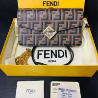 在飛比找PopChill優惠-[二手] Fendi WOC 全新美拉德色FF Diamon