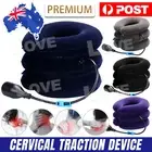 Air Inflatable Neck Pillow Head Cervical Traction Support Stretcher Relief Pain