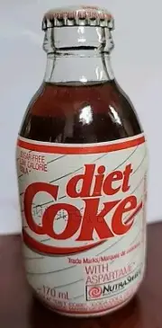Vintage Diet Coke Glass Bottle 170ml Canadian French Diete Coca-Cola Toronto Ful