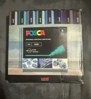 POSCA Cool Tones 8 Count Marker Set- 2.5mm Medium