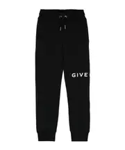 Givenchy Kids Tapered Leg Drawstring Track Pants 12 Black