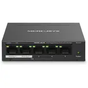 Mercusys MS105GP 5-Port Gigabit Desktop Switch with 4-Port PoE+ (Max 65W), Long-Range Mode up to 250 m [MS105GP]