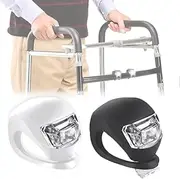 CHOYTONG Walker Clip-On Mobility Light, Wheelchair LED Flashlight with 3 Modes for Crutches, Canes, Rollators, Prevent Falls During Dark, 2 PCS
