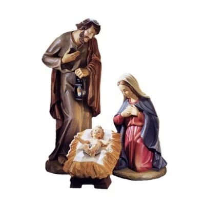 Outdoor Nativity Set 24 inch Indoor Resin Color Jesus Mary Joseph