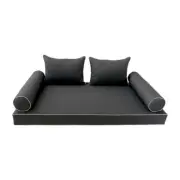*COVER ONLY*-Style 4 Daybed Mattress Bolster Pillow Contrast Pipe Full-AD003