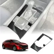 Center Console Gear Shift Cover for Mazda 3 BP 2019-2025 Carbon Fiber Style Frame Trim Protector