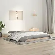 Bedroom Furniture Bed Frame Without Mattress 150x200 cm Solid Wood Pine