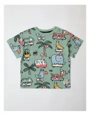 [Jack & Milly] Benny Short Sleeve Drop Shoulder Tee in Green