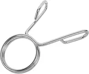 Kisangel Dumbbell Bar Circlip Weight Collars for Barbell Weight Clip Barbell Clamps for Bar Barbell Grip Dumbbell Handles Clamps Dumbbell Grip Powerlifting Training Tools Iron Silver